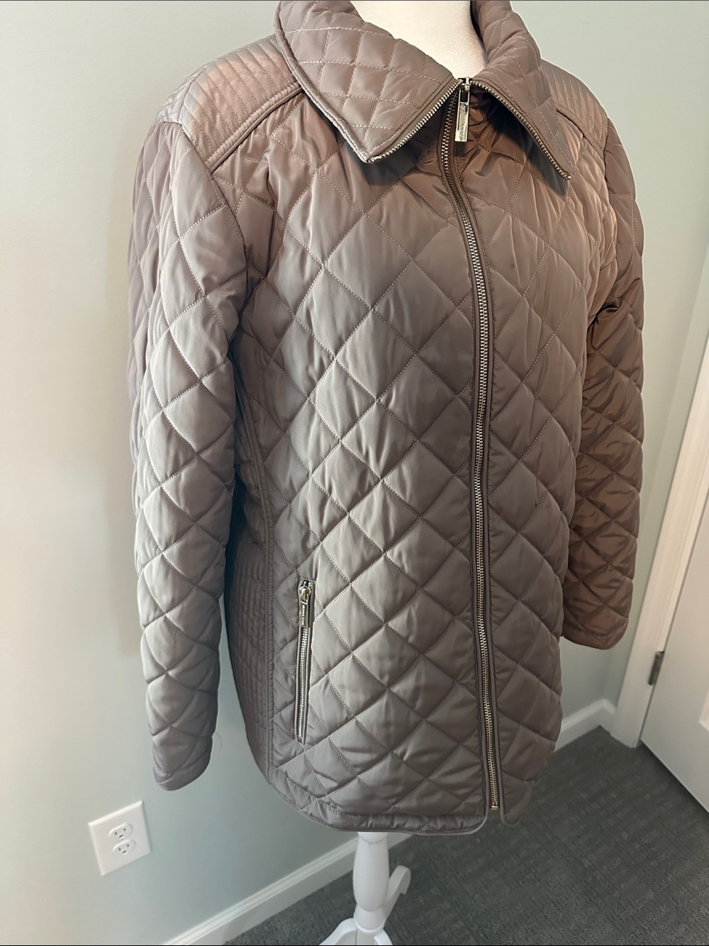 Michael Kors Gold Quilted Jacket, XL